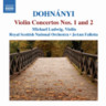 Dohnanyi: Violin Concertos Nos 1 & 2 cover