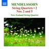 Mendelssohn: String Quartets, Vol. 2 - Nos. 2 & 5 cover