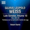 Lute Sonatas Vol.10: Sonata Nos. 28 & 40 / Tombeau sur la mort de M. Comte de Logy cover