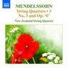 Mendelssohn: String Quartets, Vol. 3 - Nos. 3 & String Quartet in E flat cover