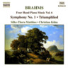 Brahms: Four-Hand Piano Music, Vol. 6 - Symphony No. 1 / Triumphlied cover