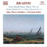 Brahms: Four-Hand Piano Music, Vol. 12 (String Sextets) cover