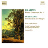 Brahms: Piano Concerto No. 1 / Schumann: Introduction and Concerto-Allegro cover