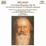 Brahms: Ein Deutsches Requiem [German Requiem] Op 45 cover