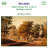 Brahms: Piano Sonata No 3 / Ballades Op 10 cover