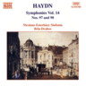 Haydn: Symphonies, Vol. 14 (Nos. 97, 98) cover