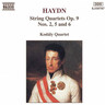 Haydn: String Quartets.Op 9, Nos 2,5,6 cover