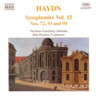 Haydn: Symphonies, Vol. 15 (Nos. 72, 93, 95) cover