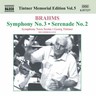 Brahms: Symphony No. 3 / Serenade No. 2 cover