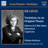 Brahms: Solo Piano Works (1932-1936) cover