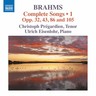Brahms: Complete Songs Vol.1 cover