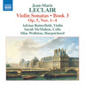 Leclair: Violin Sonatas, Op. 5, Nos. 1-4 cover