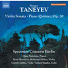 Taneyev: Violin Sonata & Piano Quintet, Op. 30 cover