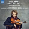 Schumann, Mendelssoh: Violin Concertos cover